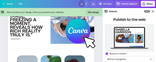 Banner size for small post Canva